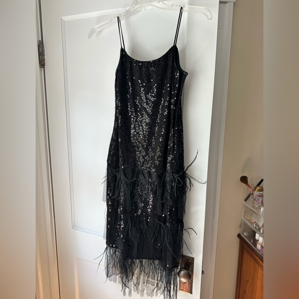 Black sequin dress